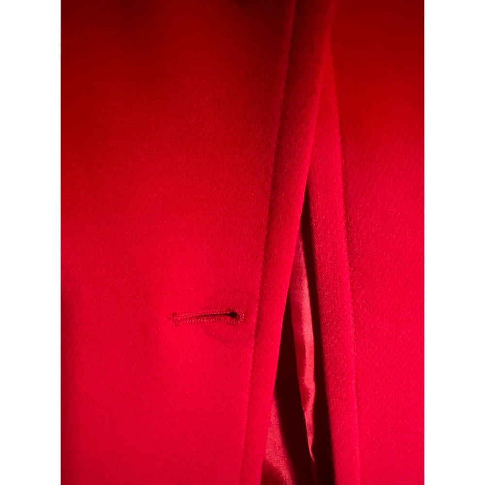 Carmen Marc Valvo Red Double Breasted Blazer Silver Buttons NWT Large CV508024 - Picture 3 of 9